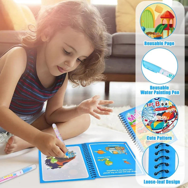 Magic Water Book; Water Drawing Book, Magic book for kids